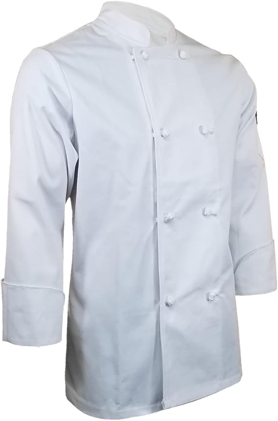 ChefsCloset Premium Knot Button Long Sleeve Chef Coat