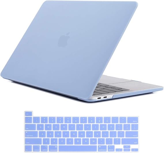 Se7enline for MacBook Pro 16 inch Case 2019-2021 A2141,Serenity Blue | Hard Shell Laptop Case Washable Keyboard Cover Skin Anti-Scratch Anti-Drop Heat Dissipation Full Port Access Slim Lightweight
