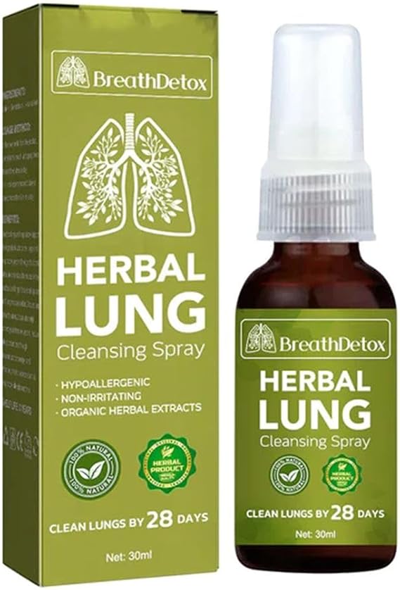Lung Cleansing Spray Lung Detox Vapor Pen Herbal Diffuser for Respiratory Support, 30ml Detox Mist To Clear Airways, Reduce Inflammation Portable, Travel-friendly for Daily Care