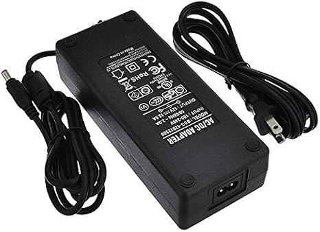 12V 12.5A 150W AC/DC Power Adapter with 5.5x2.5mm DC Plug and 2.1mm Adapter, Black, UL-Listed, 3229-12VR2