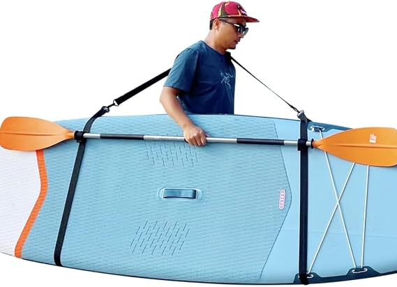 Kolti Paddle Board Carry Strap, Adjustable Heavy-Duty SUP Carrying Support Strap for Surfboard Stand Up Paddleboard Canoe Longboard Carry Belt Paddle Board Accessories