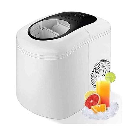 Stainless Steel Self-Cleaning Ice Maker, Making Machine Countertop Compact Clear