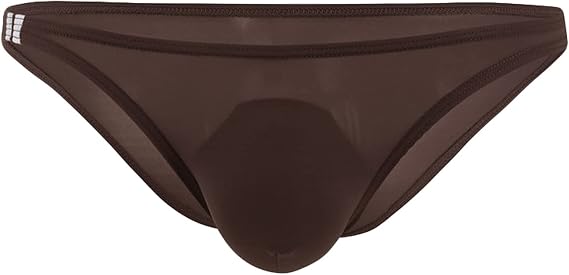 Men's Low Waist Ice Silk Bikini Underwear Sexy G String T Back Stretch Thongs Seamless Bulge Pouch Breathable Briefs