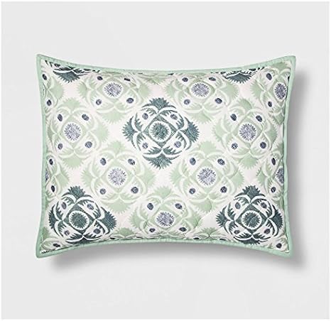 Threshold Green Linework Sham - (20" x 26")
