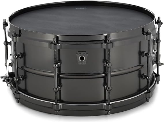 Ludwig Special-edition Satin Deluxe Black Beauty Snare Drum - 6.5 inches x 14 inches, Satin Black Nickel, Sweetwater Exc