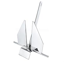 Danforth Anchor, Stainless Steel Boat Anchor with Mirror Polish, Corrosion Resistant for Yacht/Sailboat/Fishing Boat