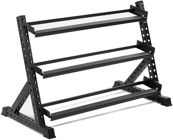 Titan Fitness 3 Tier Dumbbell Weight Rack Stand, Rated 800 LB, Organize Classic Dumbbells, Storage Fitness Rack