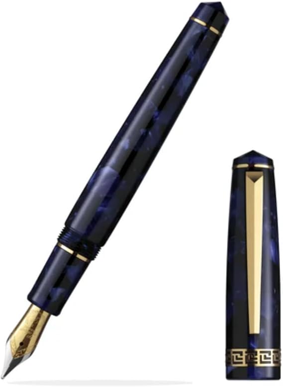 Laban Rosa Fountain Pen - Deep Ocean - Broad Nib
