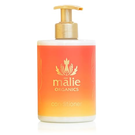 Malie Organics Conditioner, Mango Nectar Scent, Daily Hydration for All Hair Types, Green Tea Extract + Avocado Oil, Vegan, 14 oz