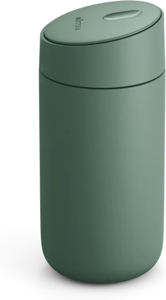 Fellow Carter Slide Ceramic Lined Travel Coffee Mug 12 oz, One-Handed Lid