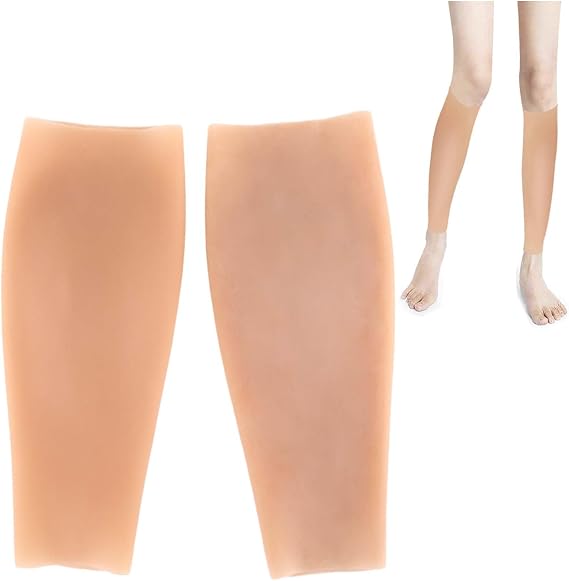 Silicone Prosthetic Leg Skin Cover Silicone Fake Calf Pads Legs Beauty Pad for Thin Legs Scar Cover