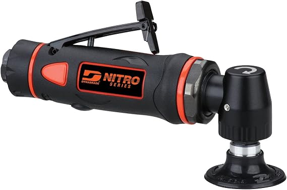 Dynabrade (DS32) 2" (50 mm) Diameter Right Angle Disc Sander | 1/4" Collet, 0.3 hp 18000 RPM Pneumatic Motor | Includes 2" Locking-type (R-type) Disc Pad