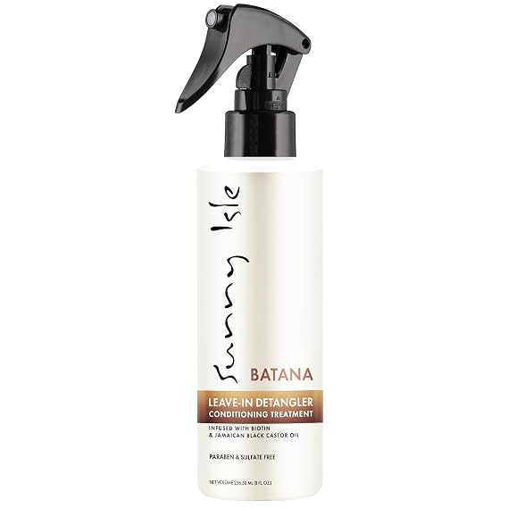 Sunny Isle Batana Leave-In Detangler Conditioning Treatment 8oz Infused with Biotin and Jamaican Black Castor Oil