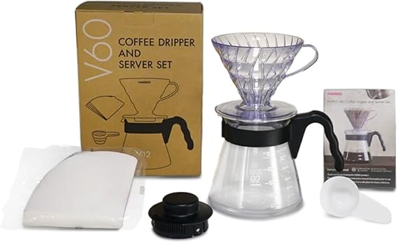 HARIO V60 Coffee Dripper and Server Set 02 - Black
