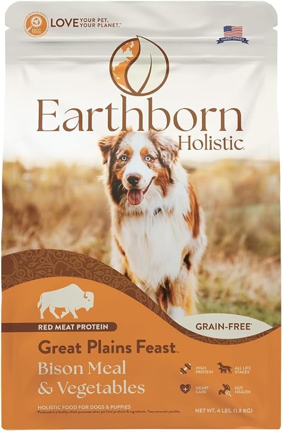 Earthborn Holistic Great Plains Feast Grain-Free Natural Dry Dog Food, 4 lb