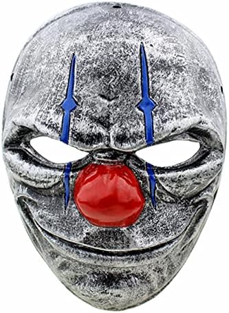 Payday Clown Mask, GFRP Clown Cosplay Mask Halloween Dance Party Props Costume Mask for Adult