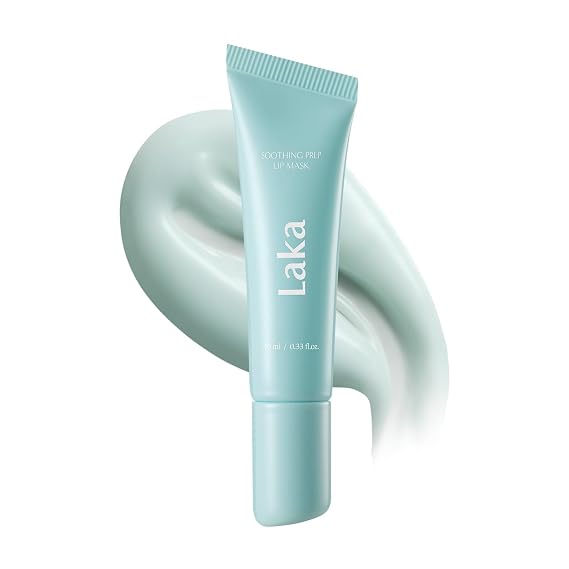 Laka Soothing Prep Lip Mask | Gentle Peel-Off Lip Mask for Dead Skin & Flakes | Cooling Korean Lip Care for Makeup Prep | K-Beauty 0.33 fl.oz