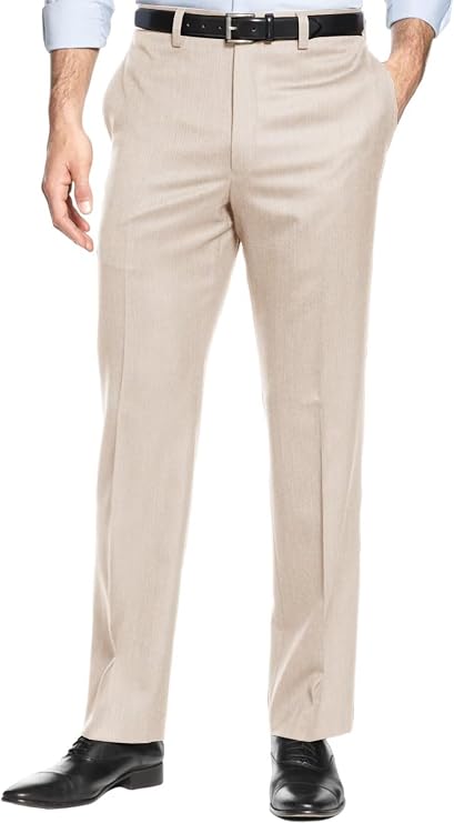 Men's Flat Front Dress Pants Stretch Classic Formal Suit Pants for Wedding