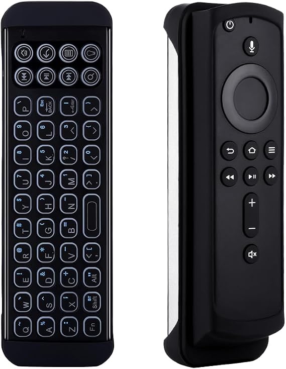 iPazzPort Mini Bluetooth Kablosuz Klavye Uzaktan Aydınlatmalı Fire TV Stick 4k 2021, Fire Cube, Android TV Kutusu, Smart TV için