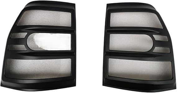 2pc Matte Black Rear Lamp Cover Compatible For Mitsubishi PAJERO V93/V97 2007-2022 Taillight Guard Silver(Black pair)