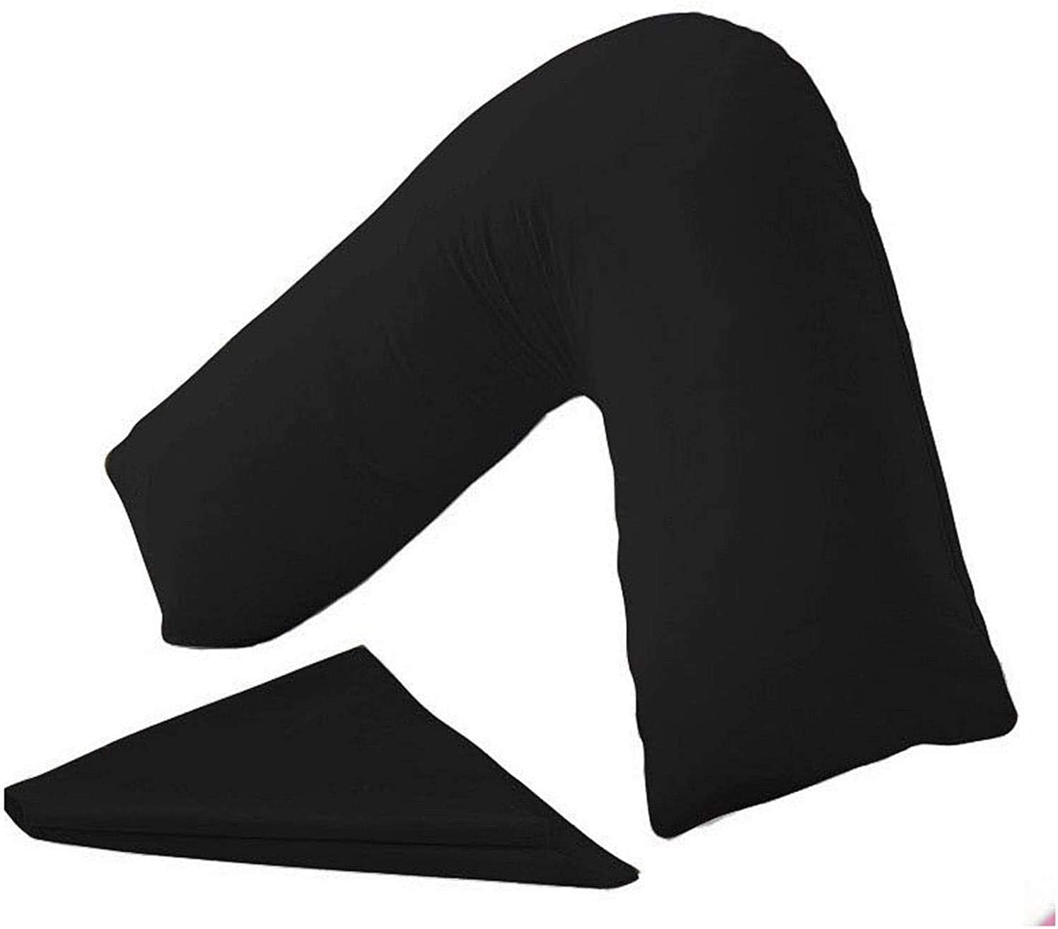 V Shaped Support Pillow with FREE Pillow Case 12 Colours Orthopedic V Shaped Back and Neck Support V Pillow Black
