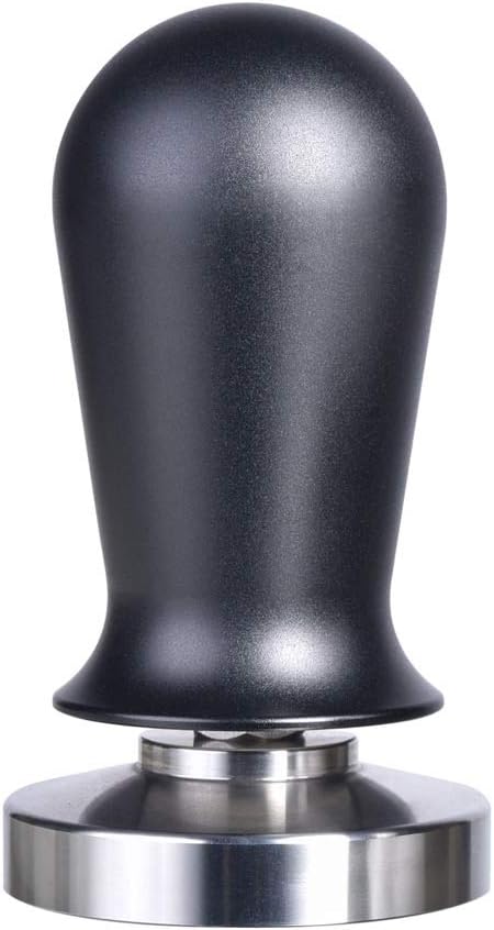 MATOW 53mm Calibrated Espresso Tamper, Calibrated Coffee Tamper with Spring Loaded Anodized Aluminum Handle Stainless Steel Flat Base, Professional Espresso Hand Tamper
