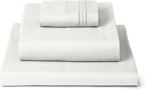 Mellanni Iconic 3-Piece, Ultra Soft Sheet Set (Twin XL, Ivory) | 10M+ Sleepers. Lab-tested: Sleeps Cool, Stays Bright, Strong, Smooth. Good Housekeeping Best Bedding, 7 yrs running.