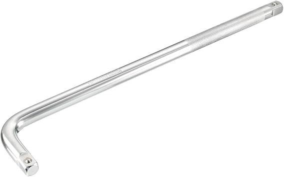 uxcell 1/2" Drive Socket Breaker L Shape Extension Bar Wrench, CR-V (Lengthen)
