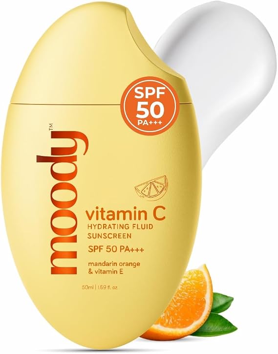 Vitamin C Sunscreen SPF 50 PA+++ | UVA & UVB Protection | Lightweight, Non-Greasy, No White Cast | Hydrating Sunscreen for Glowing Skin for Women & Men | 50 ml