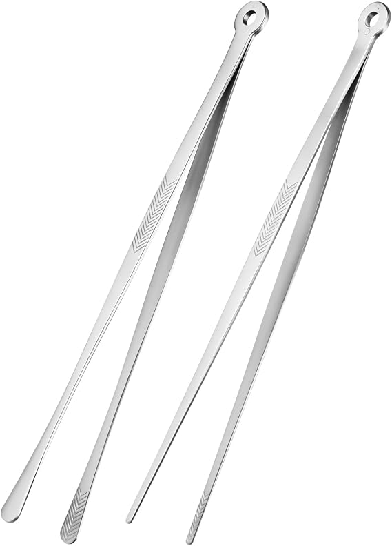 Kirecoo 2PCS 12" Stainless Steel Cooking Tongs with Serrated Tips
