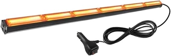 Single Row led Light bar 6 Sections 89cm L-ed Single-Sided Bar Lights Car Flash Lights COB Strip Lights in The Net Light Escorting Warning Light 12-24V Led Light bar(Green Light)