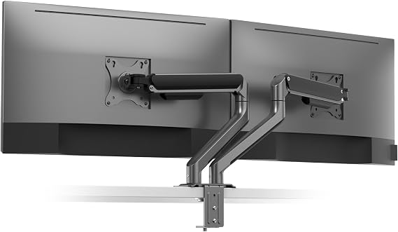 Desky Dual Spring Eco Monitor Arm Space Grey
