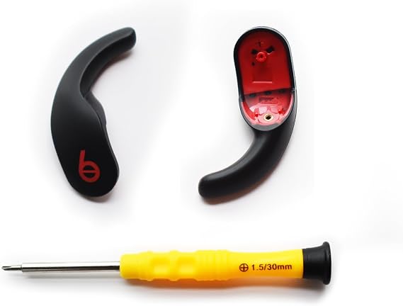 1 Pair Fit Pro Ear Hooks, Replacement for Beats Fit Pro True Wireless Headphones (Left & Right) (Black)