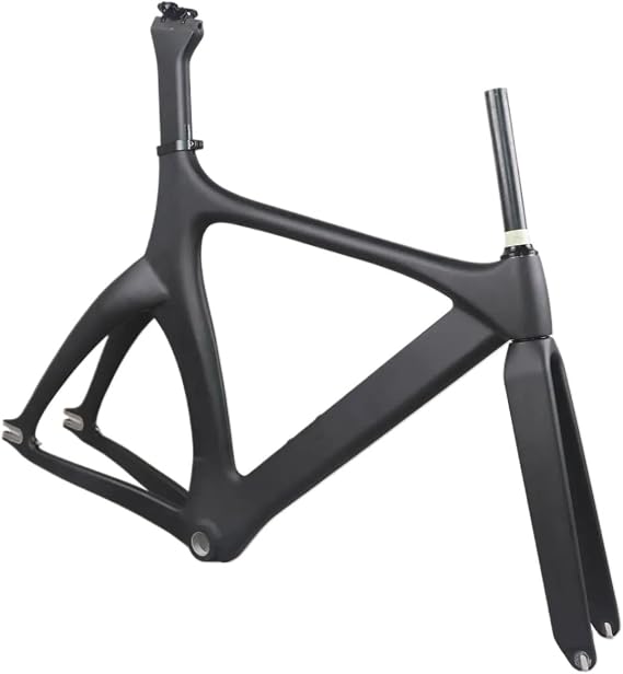Compatible for Full Carbon Fixed Gear Frameset, Road and Gravel Bicycle Frame with Fork and Seat Post(Large)
