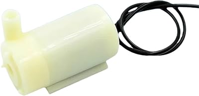 DC 3V 5V Micro Submersible Motor Pump with Flexible Tubing Brushless Motor Pump Silent for Fish Tank FountainWhite horizontal