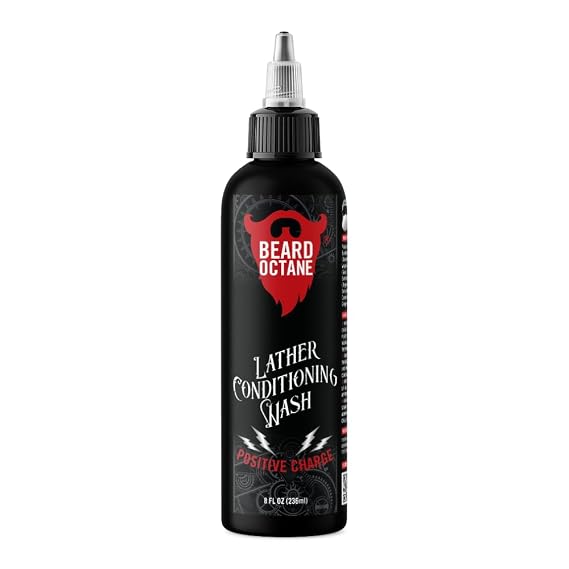 Beard Octane Beard Wash for Men Positive Charge (Bright Citrus) Gentle Daily Beard Shampoo with Shea Butter Cleans Without Drying 8oz