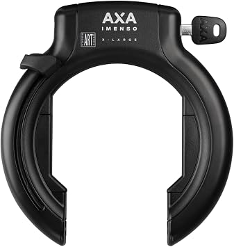 AXA Imenso X Large Frame Lock - Key is Non-Removable - Wide Opening 70mm - Security Level 12 - Can be Combined with Chain