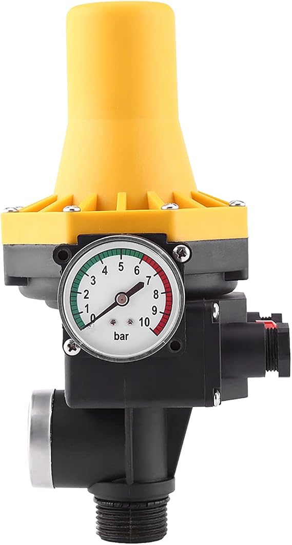 Pressure Switch for Water Pump 10 Bar with Pressure Indicator for Domestic Waterworks Garden Pumps Jet Pumps