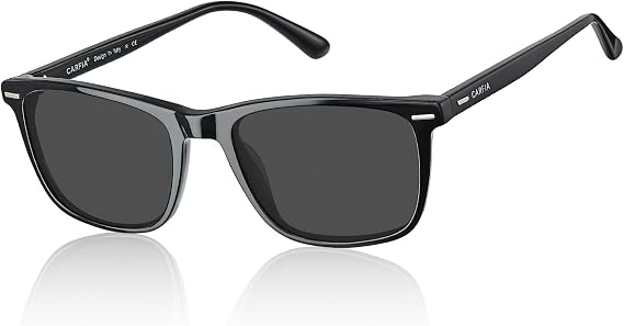 CARFIA Retro Polarized Sunglasses for Men Women