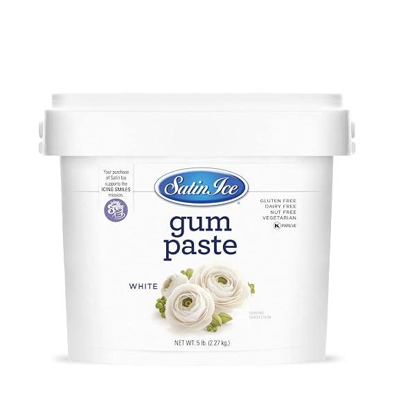 Satin Ice Gum Paste for Cake Decorating, White (5 Pound)