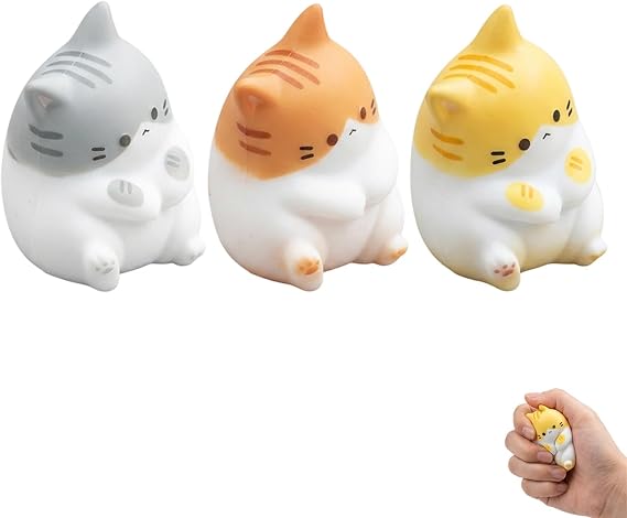 3 PCS Cat Squishy, Squishy Cat, Soft and Flexible, Easy to Squeeze and Restore, Suitable for Pet Lovers to Decorate