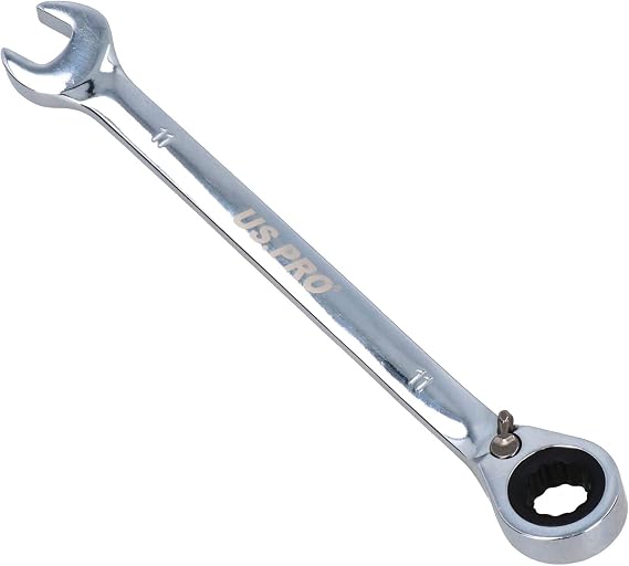 11mm Reversible Cranked Offset Ratchet Combination Spanner Wrench 72 Teeth