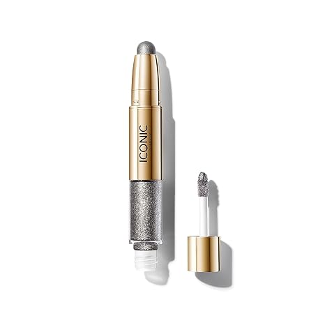 ICONIC LONDON Glaze Crayon | Dual Ended Eyeshadow Stick for Sparkling, Wet-Look Glazed Effect, Cruelty Free, Vegan Makeup