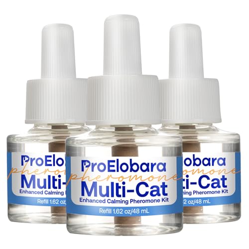 Cat Calming Pheromone Diffuser Refills: Cat Calming Pheromones Diffuser Refills - Reduces Stress & Anxiety Calming Pheromone Diffuser Refill for Cat - 3 Refills  90 Day Supply