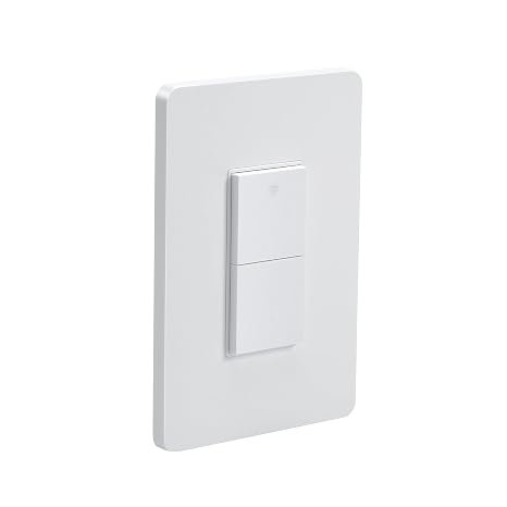 Smart WiFi Light Switch, Double Switch Button, Compatible with Alexa and Google Home, Remote Control with Timing Funtion, No Hub Required,Smart Life APP Provides Control from Anywhere Matte White