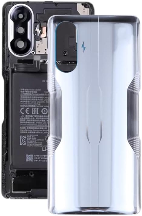 Glass Battery Back Cover for Xiaomi Redmi K40 Gaming Silver