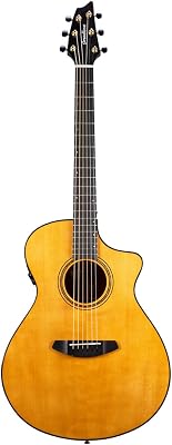 Breedlove Performer Pro Concert CE 6-String European Spruce Top Acoustic Electric Guitar with Slim Neck and Stain Black Bridge Right-Handed, European-EI Rosewood