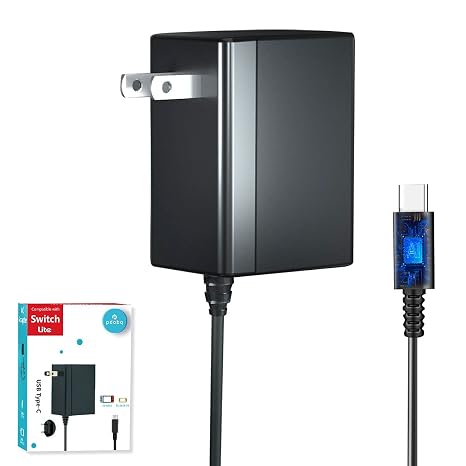 Charger for Nintendo Switch AC Power Supply Adapter with 5FT Charging Cable