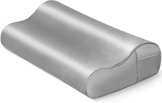 Thickened Satin Pillowcase for Contour Pillows, Soft Pillow Cover (Gray)