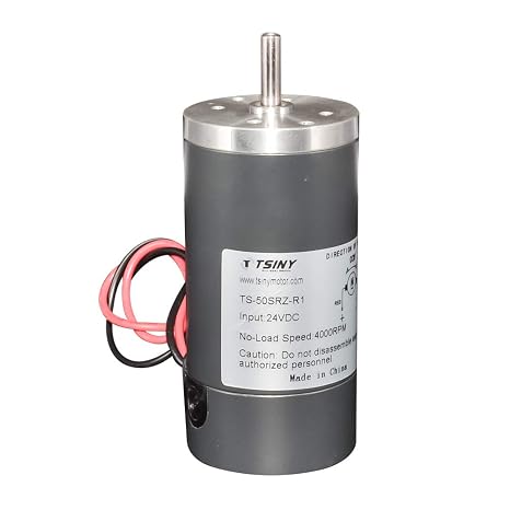 Small DC Motor Dia 50mm 12 24 Volt High Speed 5000 RPM Optional Micro DC Brush Motor